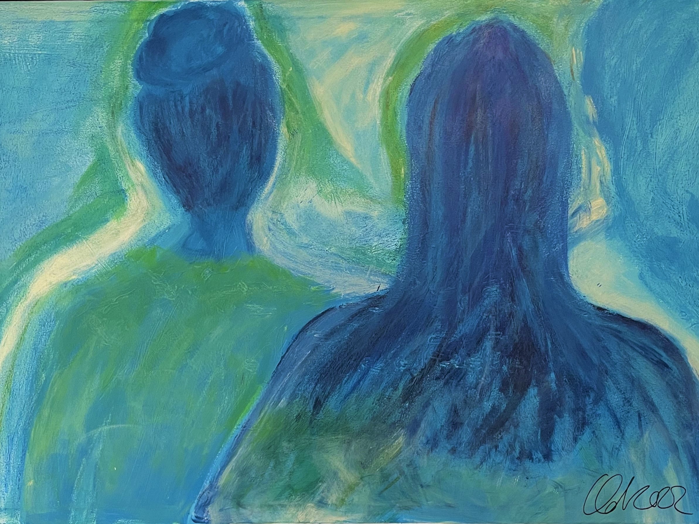 Christiane Lehmacher-Dubberke „Aus dem Meer“, 2022 120 x 80 cm, Acryl und Wachskreide
