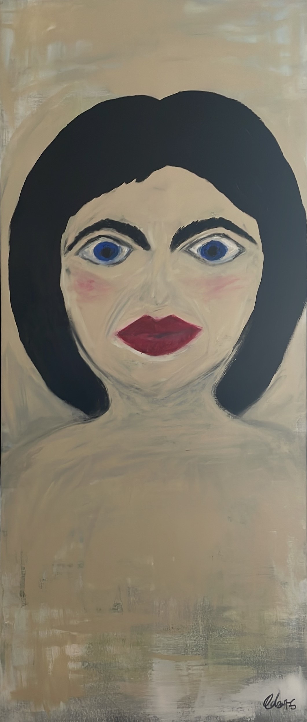 Christiane Lehmacher-Dubberke „Frau ohne Namen“, 2015 140 x 62 cm