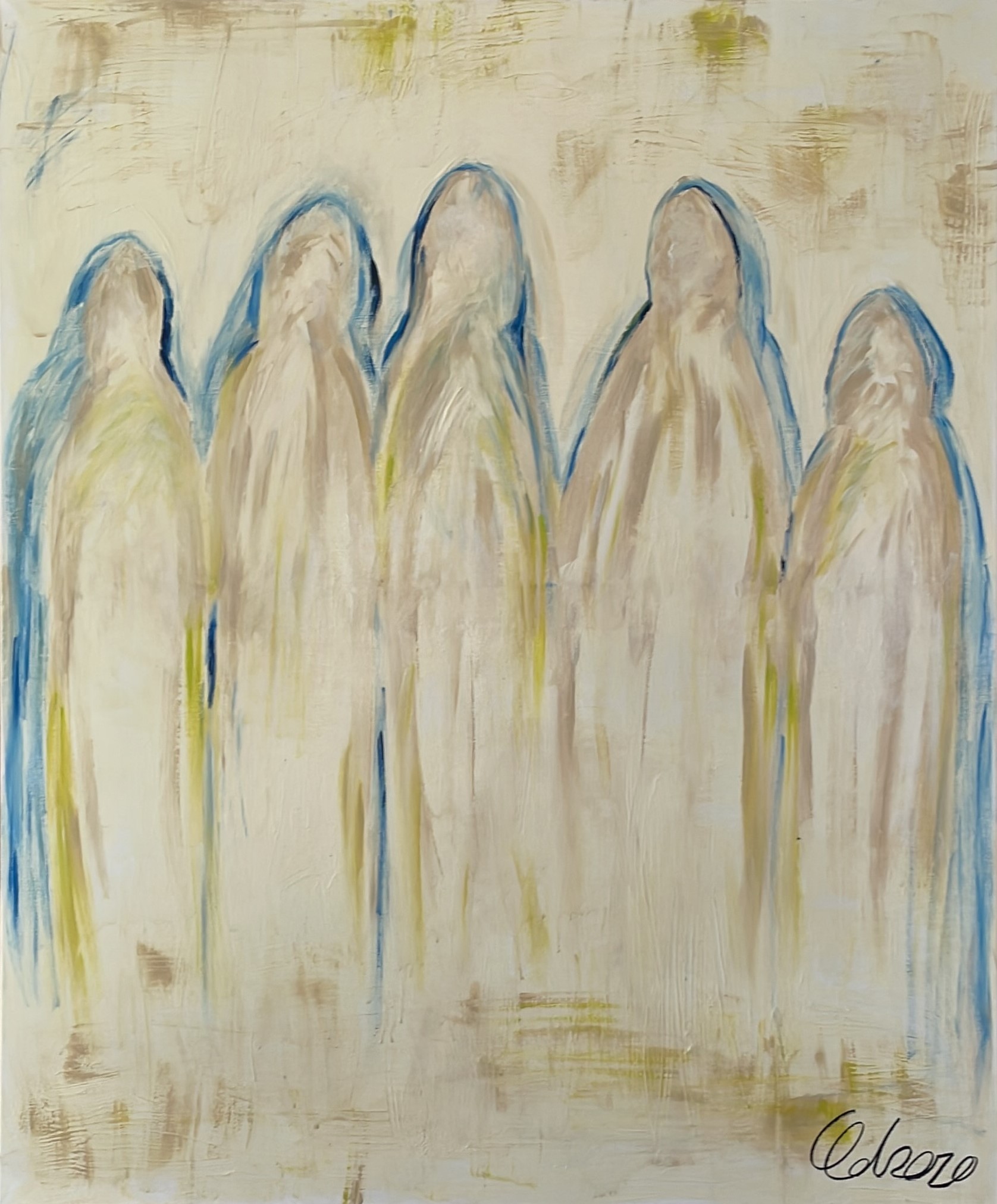 Christiane Lehmacher-Dubberke „Gemeinschaft“, 2020 120 x 100 cm, Acryl