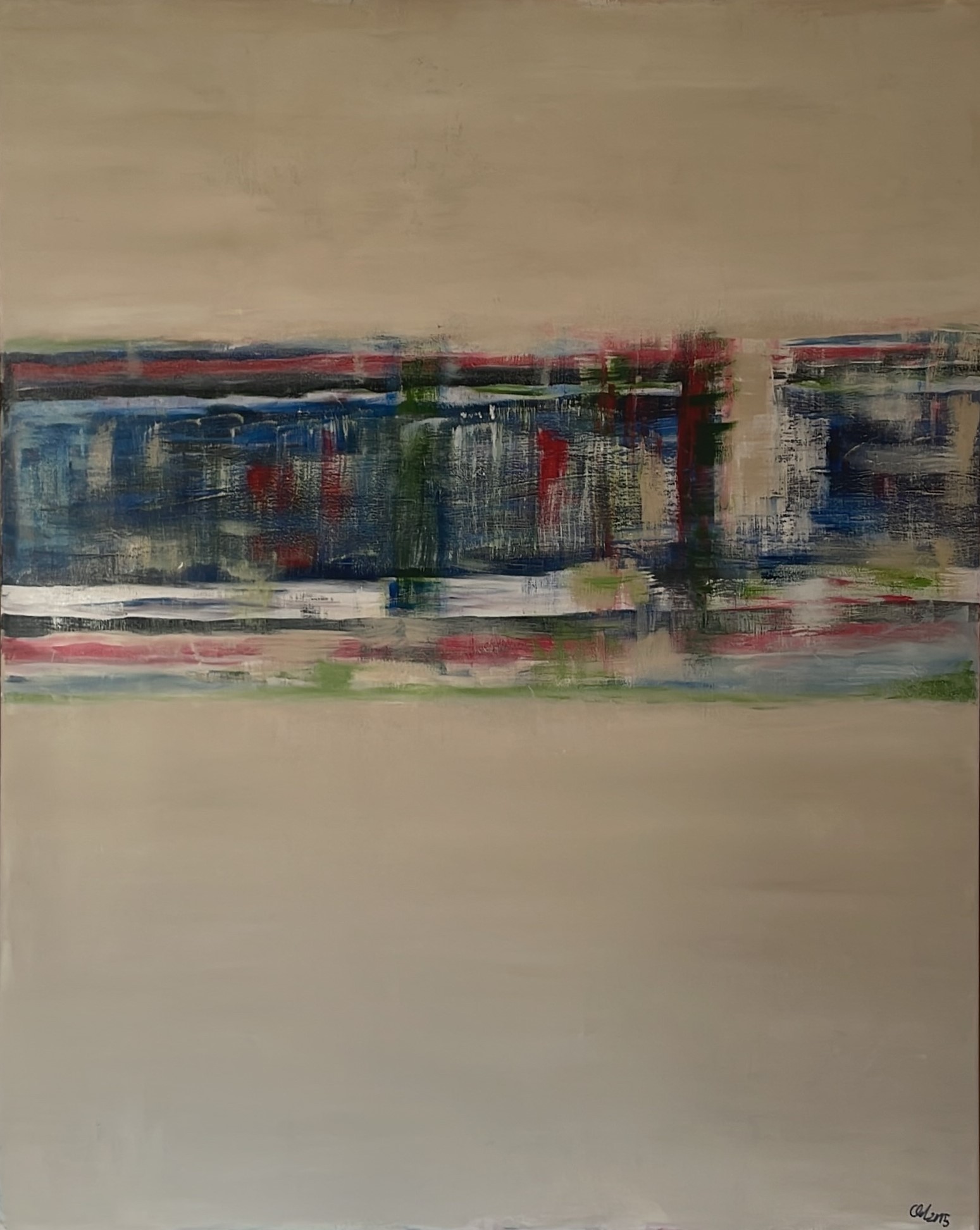 Christiane Lehmacher-Dubberke „Schnell, schnell…“, 2015 150 x 120 cm, Acryl, Kreide